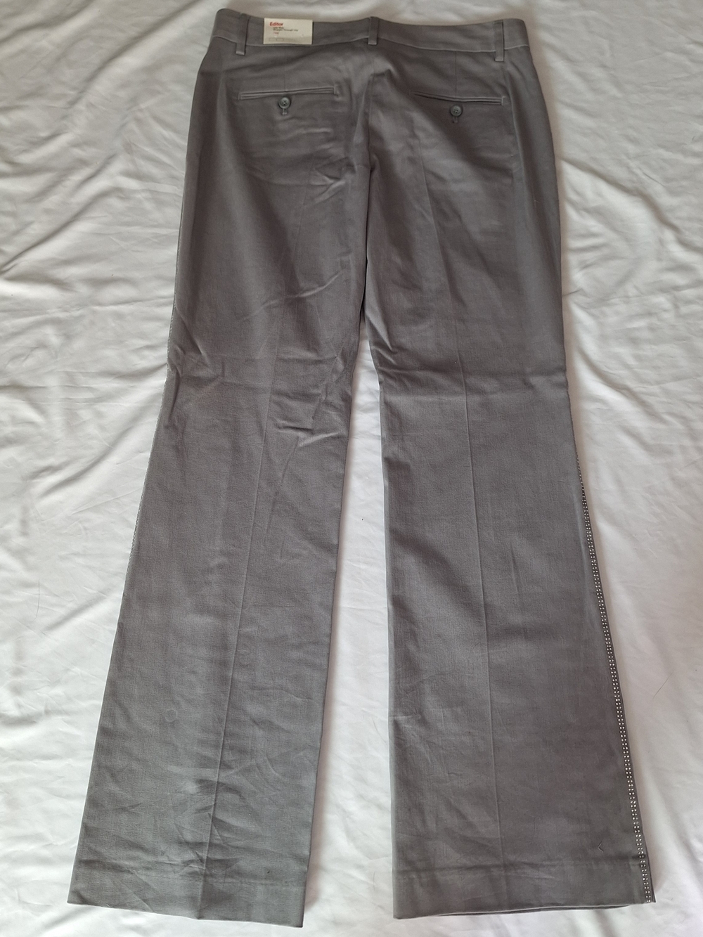 NWT Express Editor Womens Gray Dress Pants With Back Pockets Size 6 - Picture 2 of 8